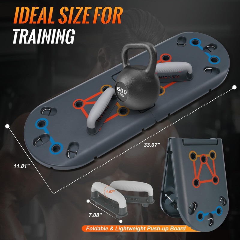 Hikeen Push Up Board - Portable Push Up Bar for