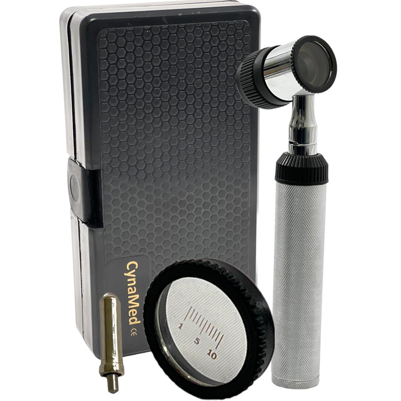 Skin Diagnostic Examination Dermascope Set - with Handle, Head, 10x