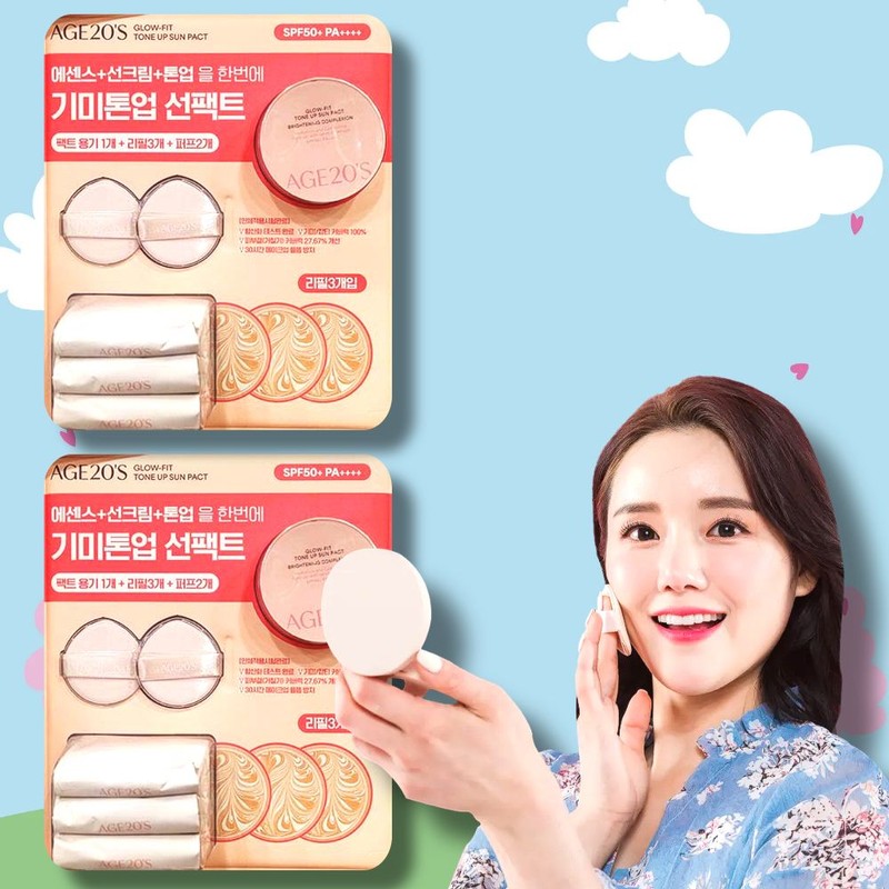 AGE2WENNESS AGE 20'S AGE20's Tone-Up Sunpact Traders Refill x3 +