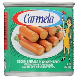 Carmela Chicken Vienna Sausage in Chicken Broth, Natural Smoke Flavor, 5 Ounce Can (24 Pack)