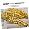 2pcs Imitation Gold Necklace Costume Gold Chain Faux Gold Chain