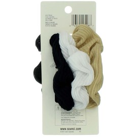 Scunci Effortless Beauty 2 X 2 Basic Ribbed Twisters, 3 Count, Colors May Vary