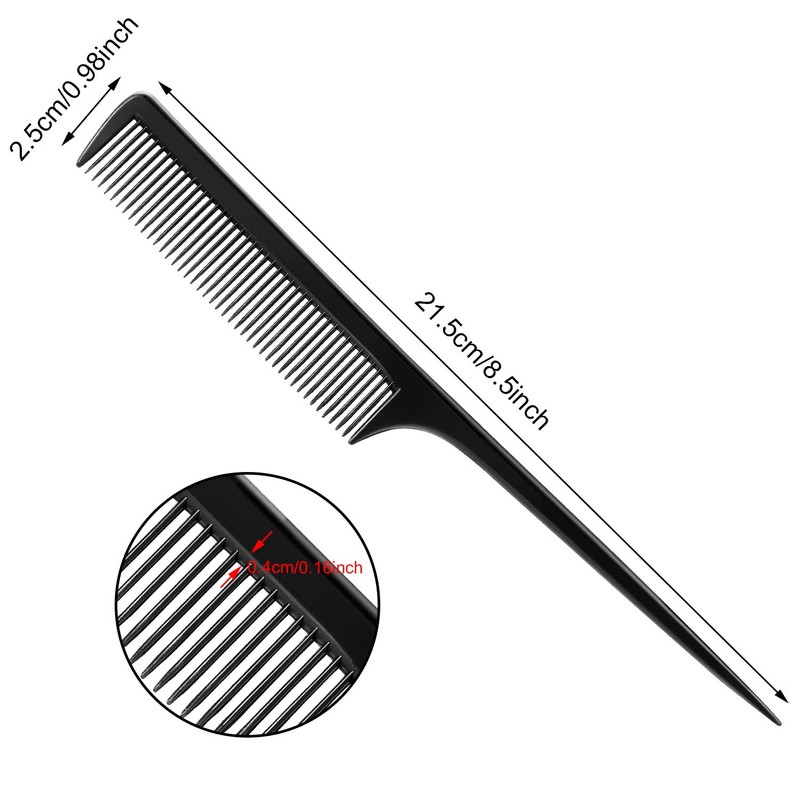 Yaomiao 24 Pcs Rat Tail Combs for Woman Parting Combs