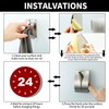Boao 4 Pcs Self Adhesive Towel Hook Holder Grabber Stainless