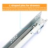 URBEST Drawer Slide,Under-Mount Concealed Self Soft Close Under，Concealed Cabinet Furniture
