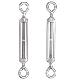 eoocvt 2pcs M12 Stainless Steel 304 Turnbuckle Wire Rope Tension (Hook & Hook)
