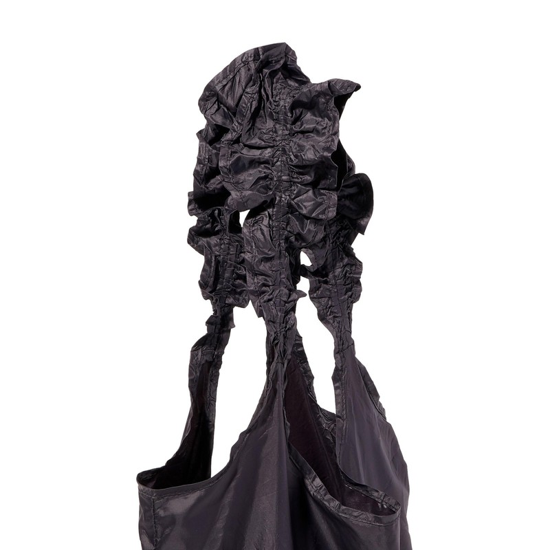 Francfranc Kushuraku Eco Bag, Ruffle, Black