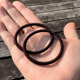 Craft Shop CLAN Hear Rubber Ring Rubber Inner Diameter 2.0 inches (5 cm), Thickness 0.2 inches (4 mm), Brown, Set of 20