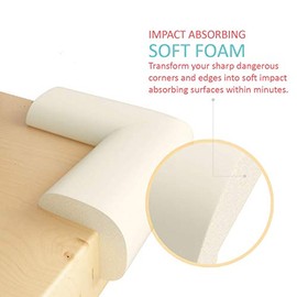 16 Pcs Protector de Esquinas Bebes y Niños Protecciones para bebés, Espuma Suave Protectores de Seguridad para Mesas Esquina y Aualquier Tipo de Muebles Anti-colisión Esquineras Cojines Protectores (8 Marrón + 8 Blanco)