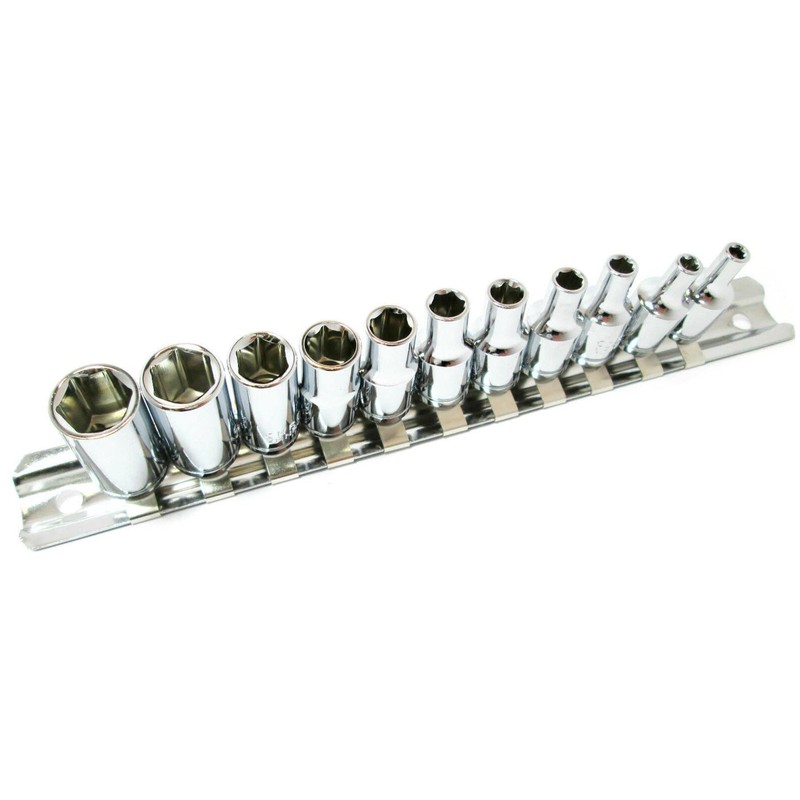 Daptez ® 11pc 1/4" Shallow Drive Socket Set Chrome Vanadium