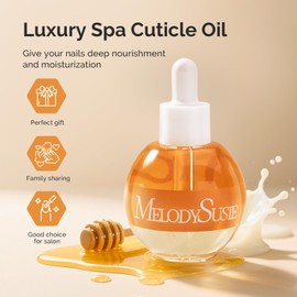 MelodySusie 50ml Honey Milk Cuticle Oil with Olive, Jojoba, Grape Seed& Sunflower Seed - Nourishing & Strengthening Treatment for Dry, Brittle Nails & Cuticles