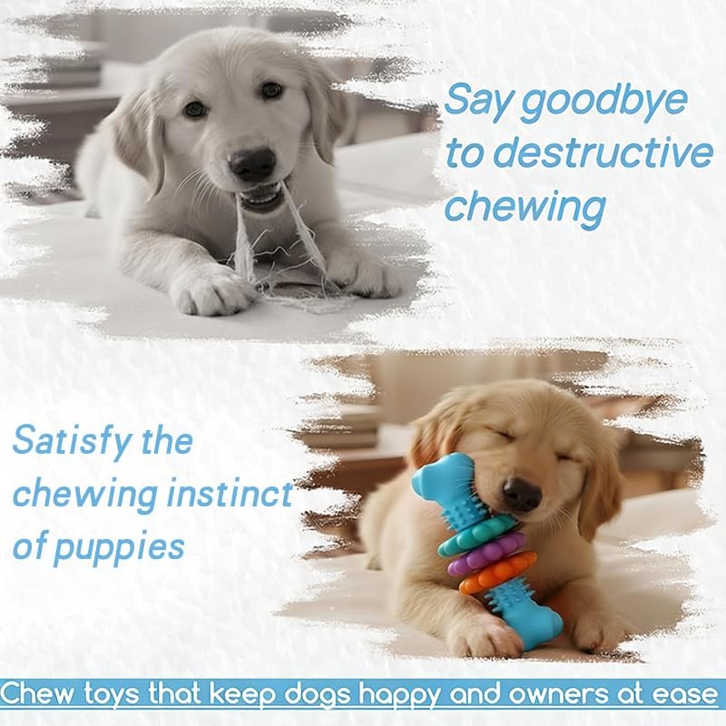 FantaDeco Puppy Teething Toy, Durable Chew Toy for Small Dogs,