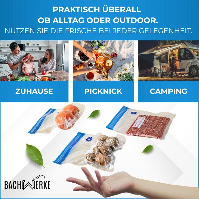 Bachwerke 30 vacuum bags, vacuum bags for vacuum sealer foil