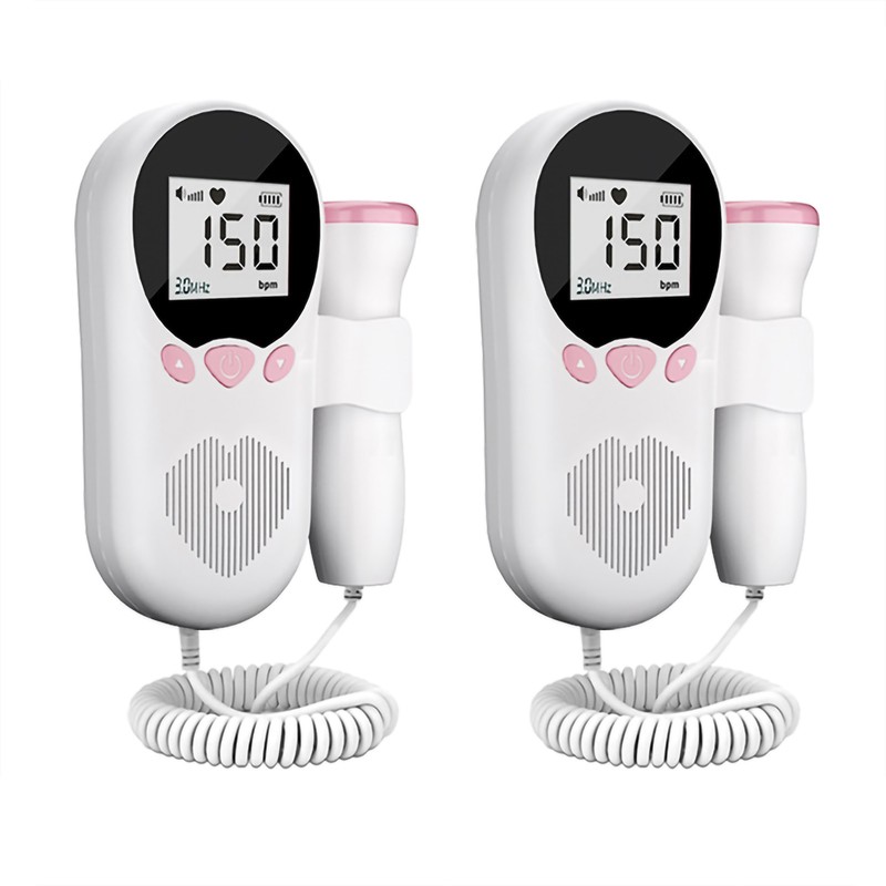 Fetal Heart Rate Monitor Large Probe LCD Display Intelligent Pregnancy