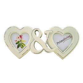 PrimoLiving P-691 2-Piece Heart Picture Gallery 3D Antique White Shabby Style
