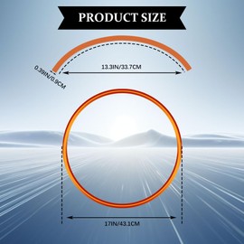 Rebvugr 16PCS Reflective Car Wheel Rim Stickers, Car Wheel Decorative Stripe Stickers, Night Safety Warning Tape Sticker Automotive Accessories Fit for Wheels for Motorcycle, Car (Orange)