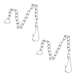 2Pcs Toilet Flapper Chain, 250mm Stainless Steel Universal Toilet Flapper Chain Replacement Fits Most Toilet Flappers