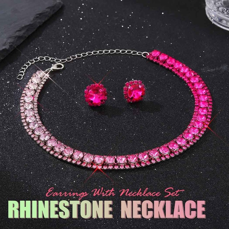 JAKAWIN Rhinestone Choker Necklace Sparkly Diamond Chokers Jewelry for Women
