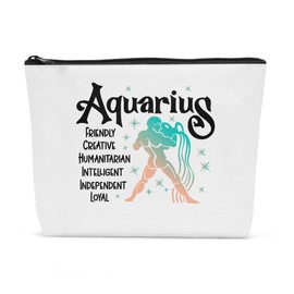 Sldpngo Women Gifts for Birthday Aquarius Astronomy Constellations Witchy Make Up Bags Mothers Day Birthday Gift for Women Friends Aquarius Cosmetics Bag Pouch