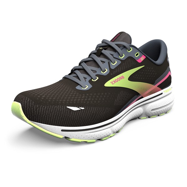 Brooks Women's Ghost 15 Neutral Running Shoe - Black/Ebony/Sharp Green