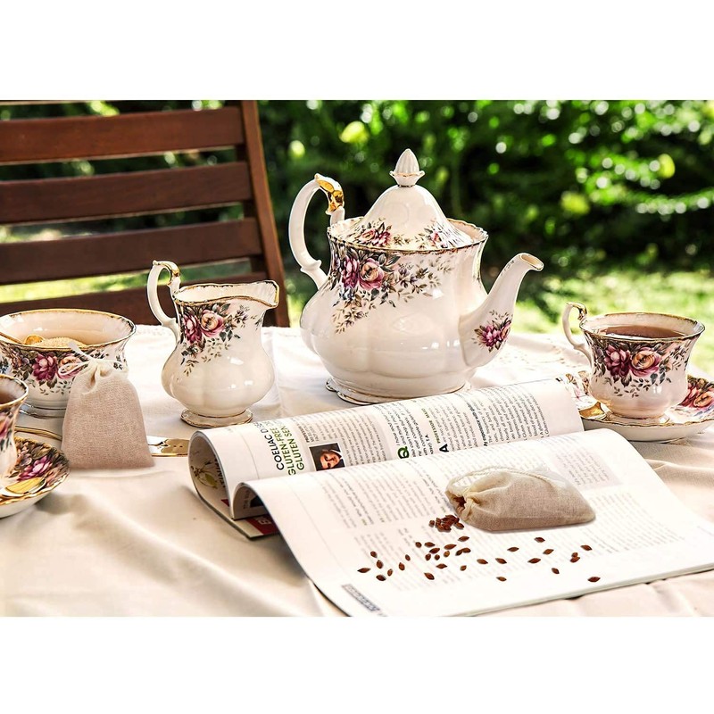 LUCKYBEE Tea Bags Disposable Empty Bags Fabric Filter with Tea