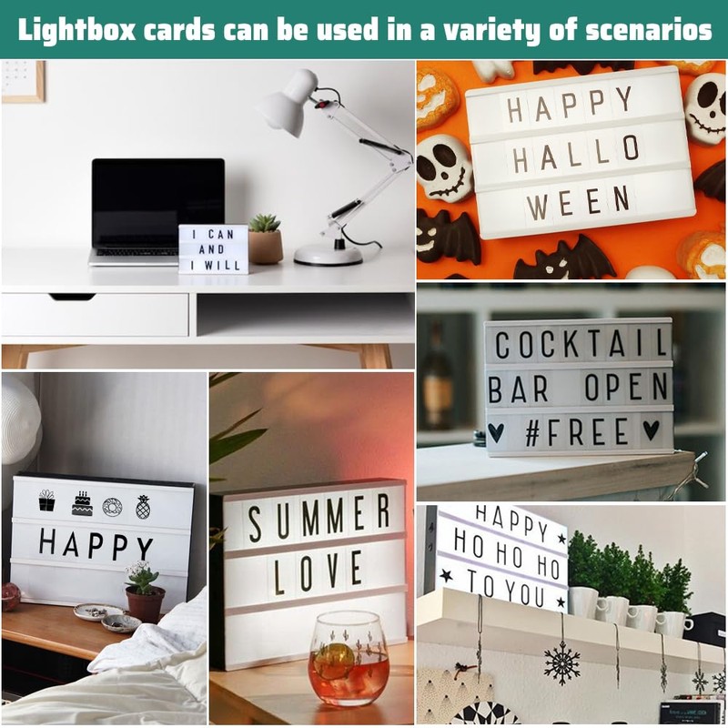 CAREDGO Pack of 104 Light Box Letters, LED Lightbox Alphabet