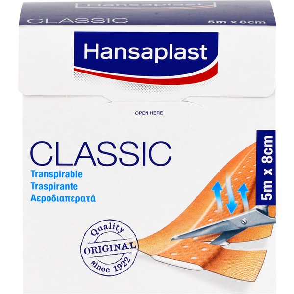 Hansaplast Classic 5 m x 8 cm Pflaster, 1 pcs. Patch