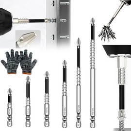 6PCS High-Magnetic Screwdriver Drill Bit Set,Magnetic Drill Bits Electric Drill Screwdriver Bits Set,High Magnetic Screwdriver Bits Set,Anti-Slip High Magnetic Drill Bit Set Screwdriver Bit Sets (6pc)