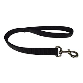 Hamilton Double Thick Nylon Dog Lead Total Length Including Loop Handle, 1 by 12-Inch, Black