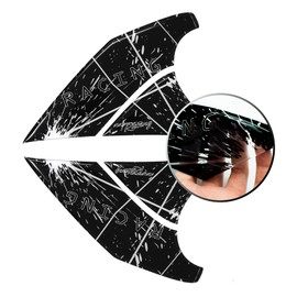 Knee Pad Gel Neon Side Motorcycle 3D Universal Tank Sticker Tank Protector Paint Protection Sticker Pad MR005 (Transparent with Print)
