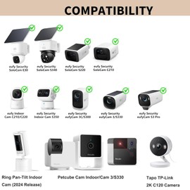 50FT Type C Extension Cable for CCTV Security Camera,Ring Pan-Tilt Indoor Cam (2024 Release),Roku New Camera 2024,Petcube Cam Indoor,Tapo TP-Link 2K C120,Flat USB C Extension Charging Cord