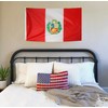 DANF Peru Flag 3x5 Ft Thick Polyester, Fade Resistant, Brass