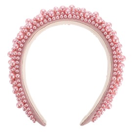 PACKOVE Baroque Pearl Hairband for Women Stylish Sponge Headband with Elegant Pearl Decorations for Parties Weddings and Everyday Hair Accessories Comfortable and Chic