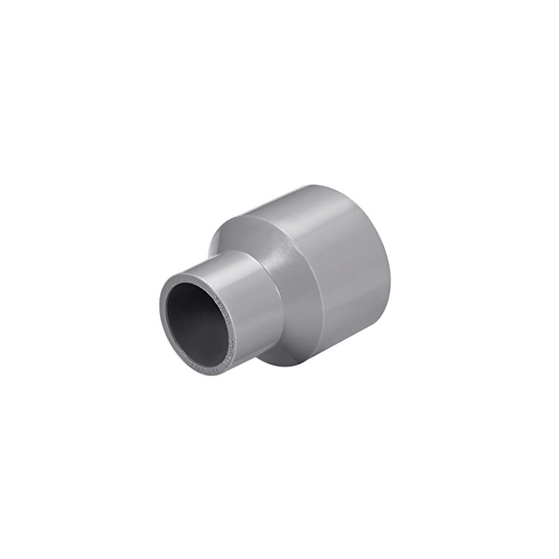 sourcing map PVC DWV Reducing Coupling Schedule 40 Gray 25mm