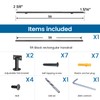 Muzata 5Ft Pre-drilled Stair Handrail 1"x2" Rectangular Black Finish Wall