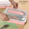 gernie Feminine Practical Stainless Steel Lunch Box, 5 Compartments with