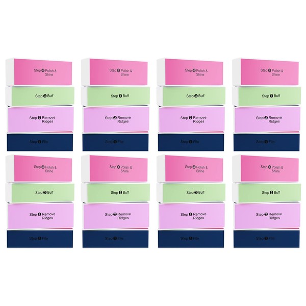 WELLGRO Nail Files Block with 4 Different Surfaces, 1st Filing,