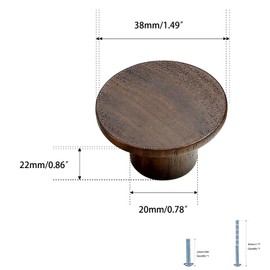 Evionlin 4 Packround Minimalist and High-End Chinese-Style Cabinet Door Handles Cabinet Drawer Pulls Single-Hole Wardrobe Knobs Wooden Door