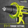 SnapFresh SnapFresh 20V Cordless Drill Set, 3/8" Power Drill with