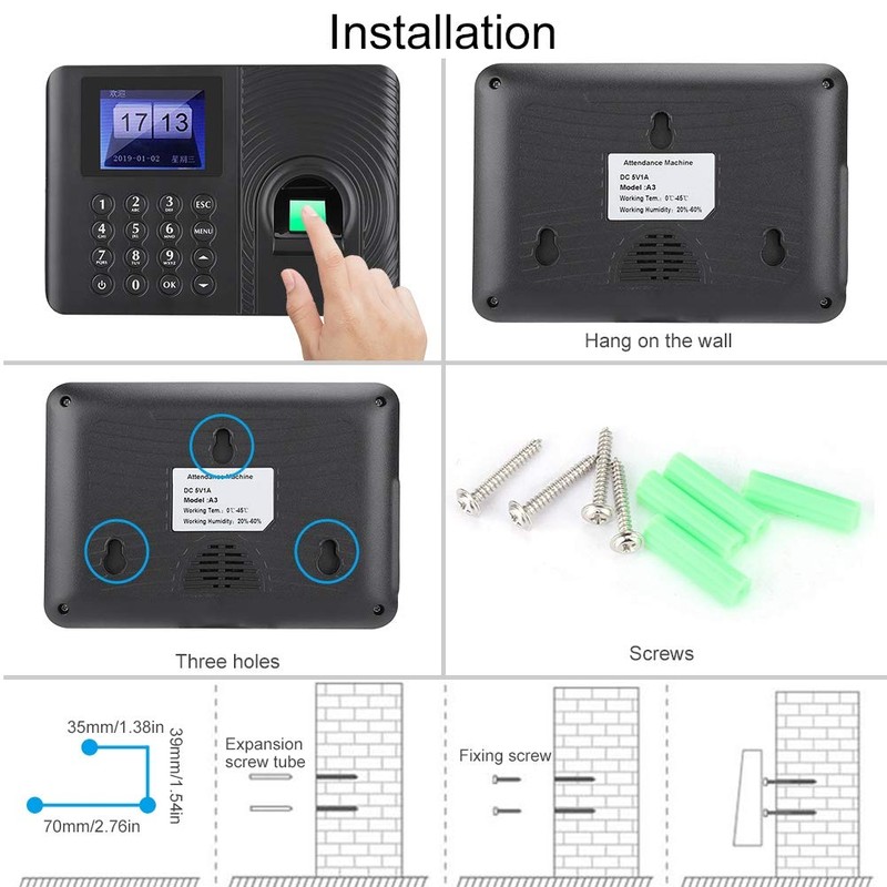 Timecard Recorder, Fingerprint Authentication, Attendance Management, High Speed Recognition, Improved