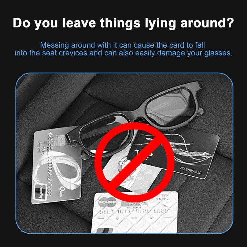 Augeny Car Sun Visor Organizer, Small Auto Visor Organizer and