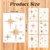 HJZHII 6Pcs Large Star Stencil for Painting, Reusable Star Stencil