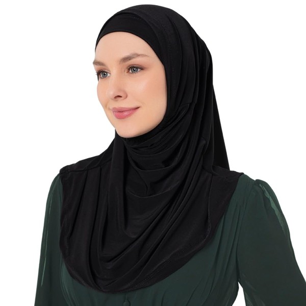 Elegant Stretchable Hijab for Women, Instant and Durable, Tailored for
