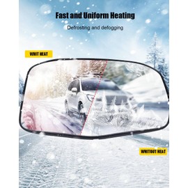 Passenger Side Heated Mirror Glass Fit for Honda CR-V CRV 2023-2025 EX EX-L LX Sport Touring Turbo Hybrid-Sport, Right Rear View Mirror Glass, Quickly Defogging to Maintain Clear Visibility