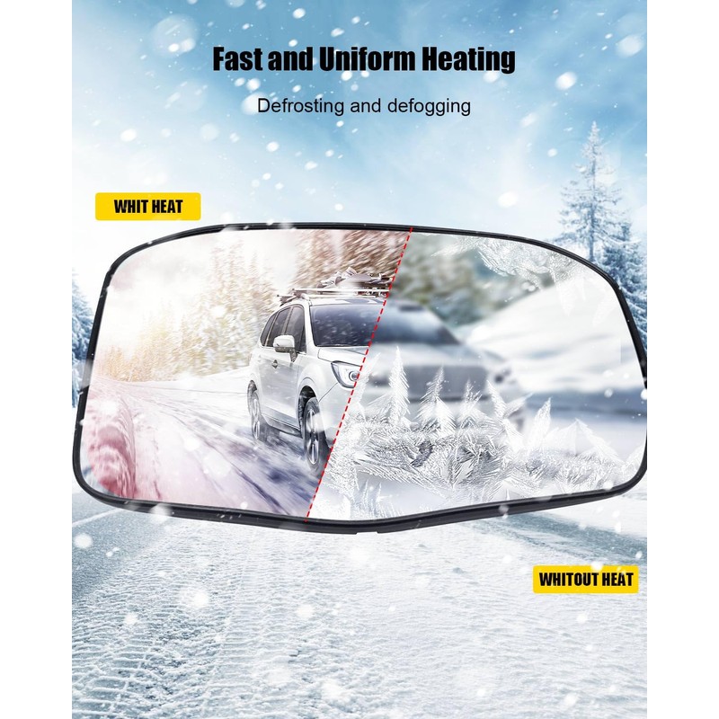Passenger Side Heated Mirror Glass Fit for Honda CR-V CRV
