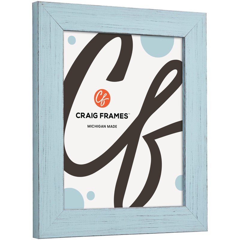 Craig Frames Jasper, 11x14 Picture Frame, Light Blue, Set of