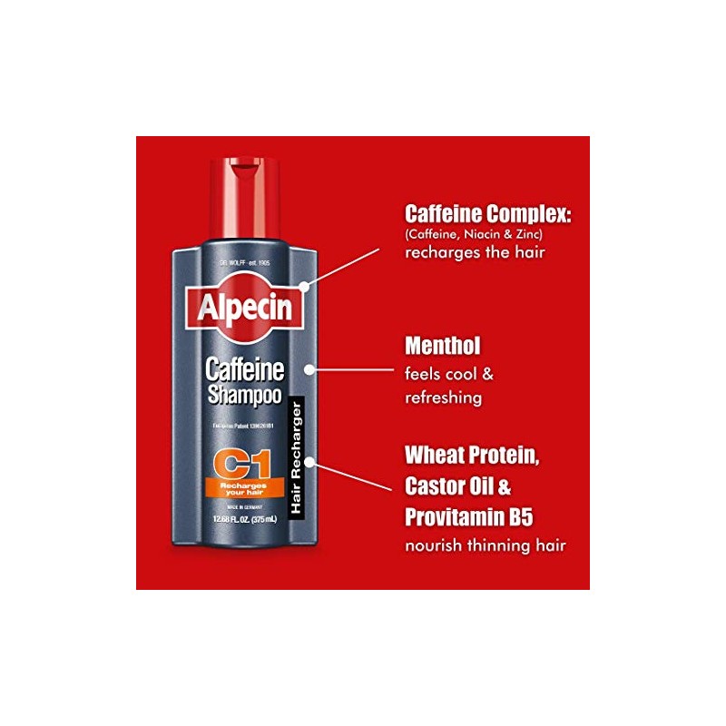ALPECIN Multibuy 3x Champú Cafeína C1 Energizante para el Cabello