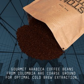 Stone Street Cold Brew Coffee, Strong & Smooth Blend, Low Acid, 100% Arabica, Gourmet Coffee, Coarse Ground, Dark Roast, Colombian Single Origin, 2 LB
