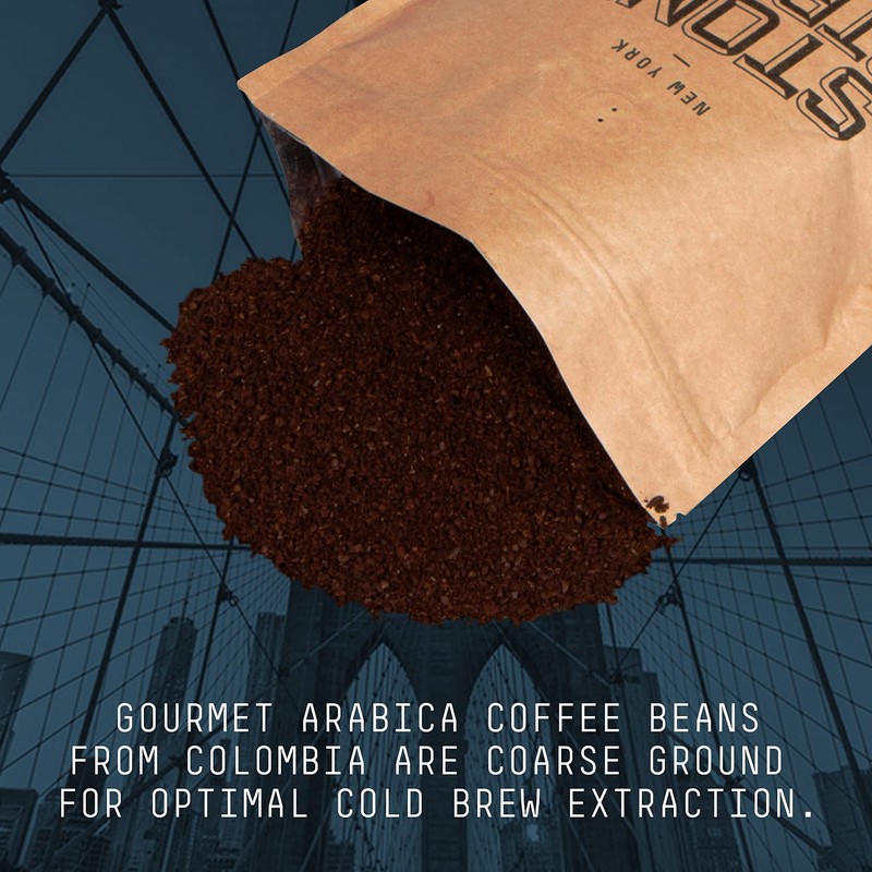 Stone Street Cold Brew Coffee, Strong & Smooth Blend, Low