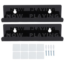 Wall Mount Record Storage Shelf Acrylic Album Record Holder Display Floating Record Holder for Bedroom Living Room Office Black